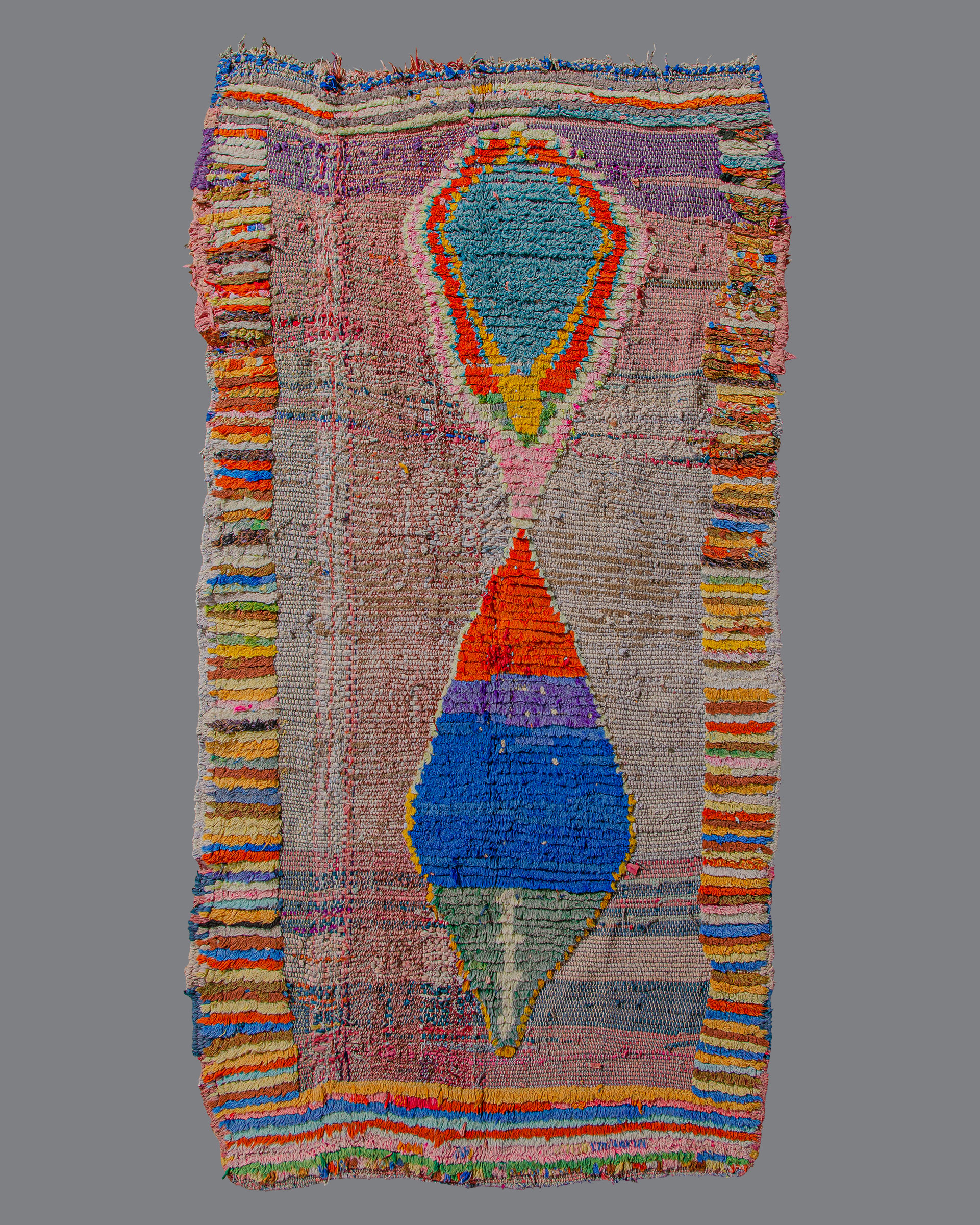 Vintage Moroccan Boucherouite Carpet BU21