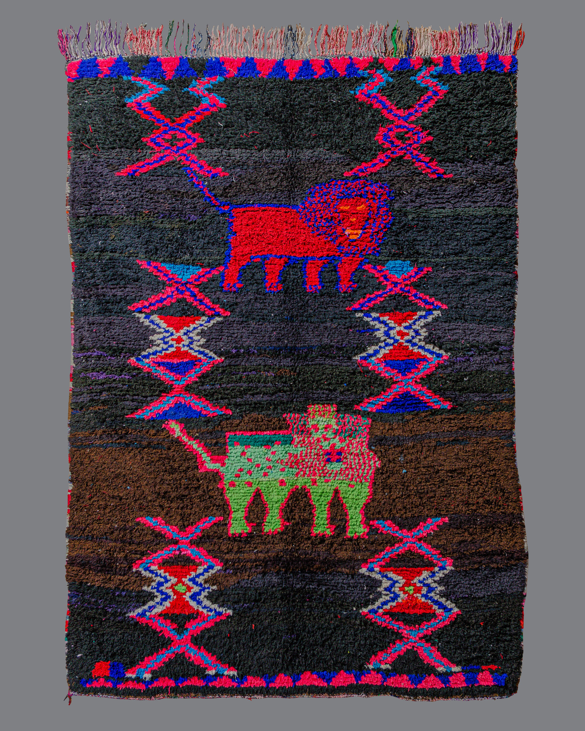 Vintage Moroccan Boucherouite Carpet BU25