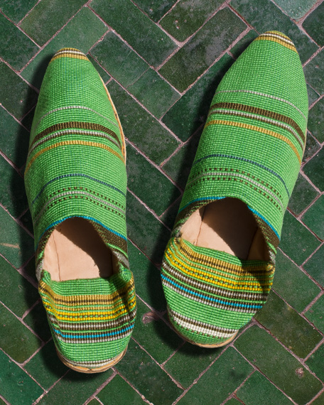 Vintage Moroccan Ware Babouches Babouches_Point_Grass