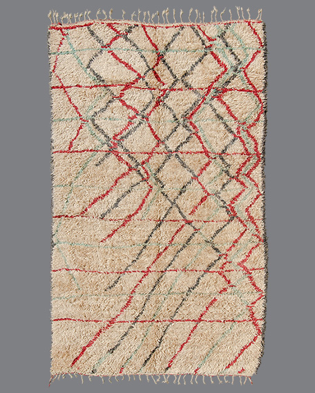 Vintage Moroccan Aït Bou Ichaouen Carpet TS26