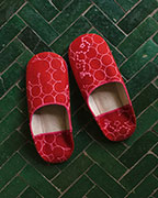 Moroccan Babouches Babouches_Layers_Vineyard_Small_Scarlet_Peony