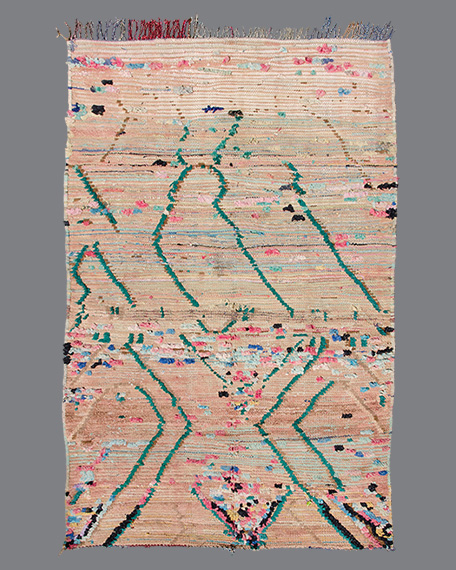 Vintage Moroccan Boucherouite Carpet BU14